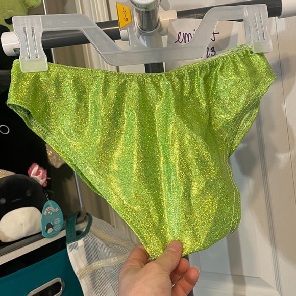 Green Neon Sparkle Rave Outfit Music Festival Rolita Couture - Picture 7 of 7